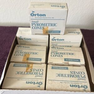 7 boxes of small pyrometric cones all appear to be new Orton